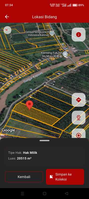 dijual tanah punggur