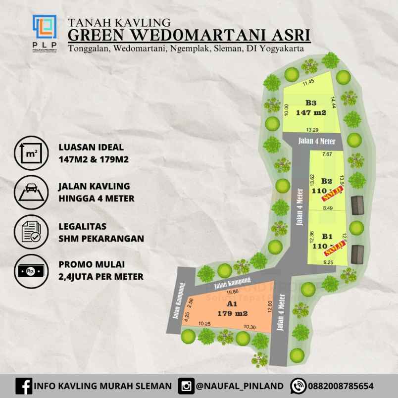 dijual tanah tonggalan wedomartani