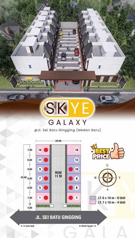 dijual villa jalan sei batu gingging