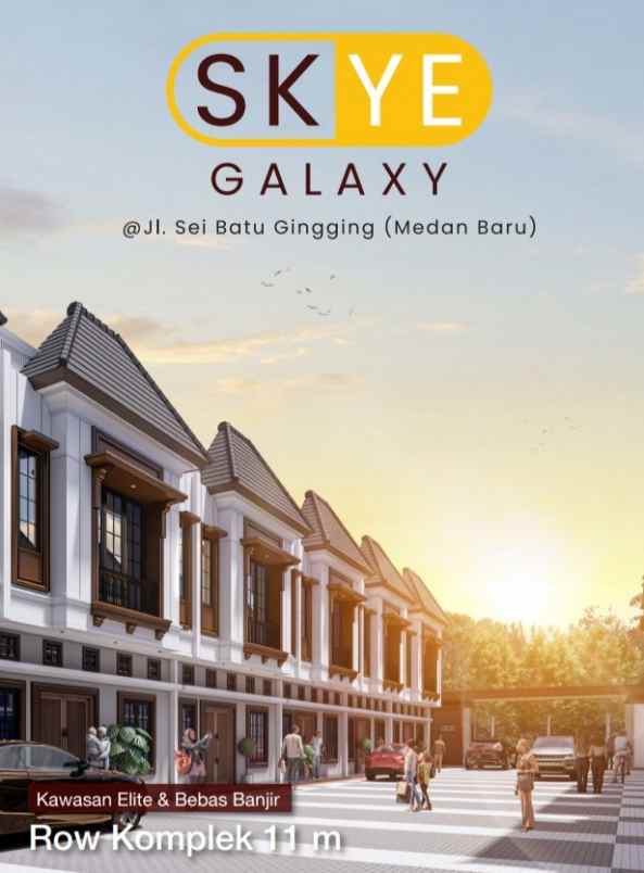 dijual villa jalan sei batu gingging