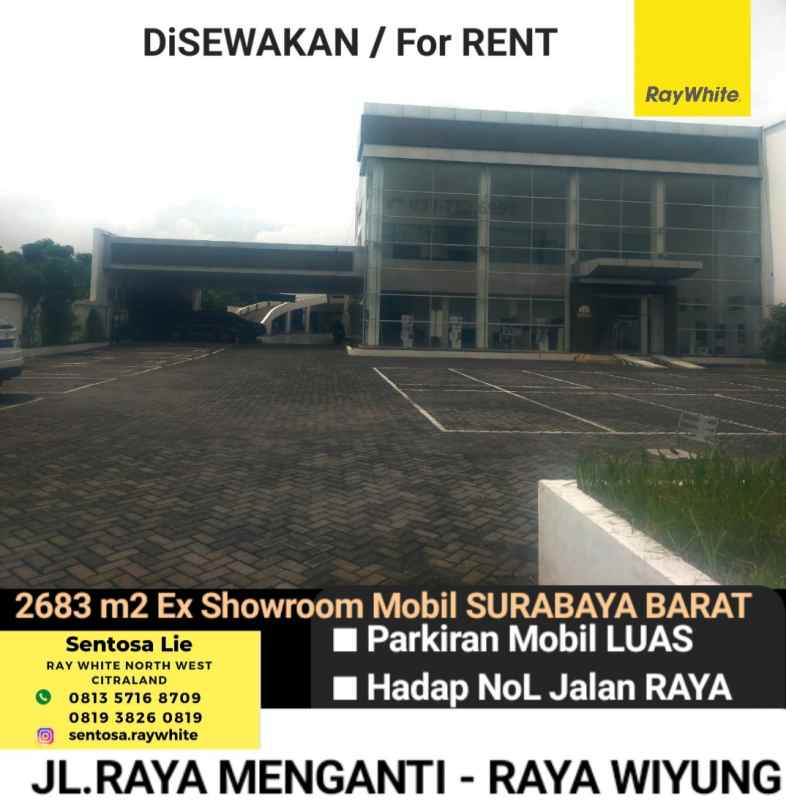 disewakan ruko gudang kantor jalan raya menganti raya