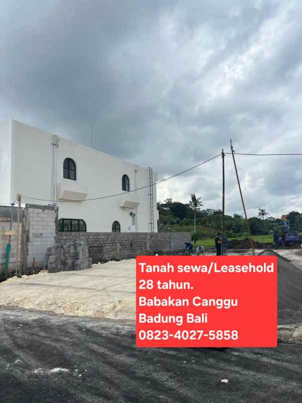 disewakan tanah leasehod babakan canggu badung bali