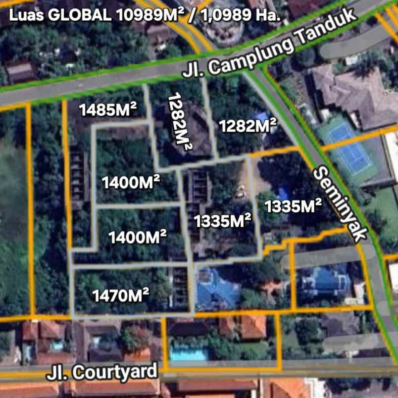 disewakan tanah seminyak