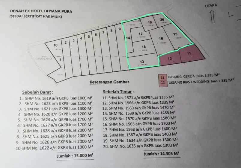 disewakan tanah seminyak