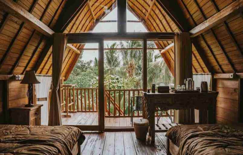 eco resort view sungai dan jungle di bali