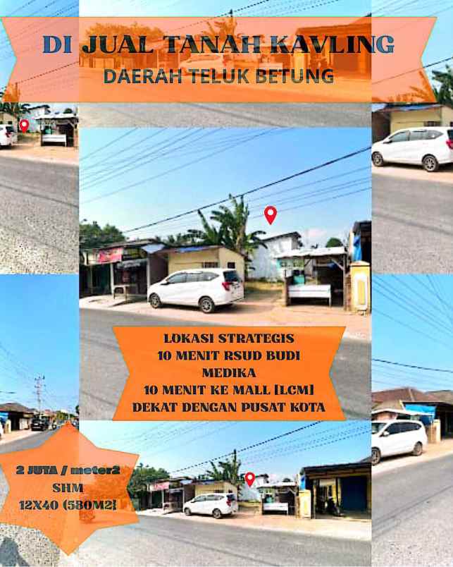 jual tanah kavling daerah teluk betung barat