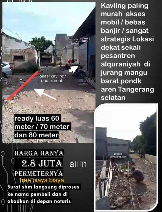 kavling murah akses mobil surat shm