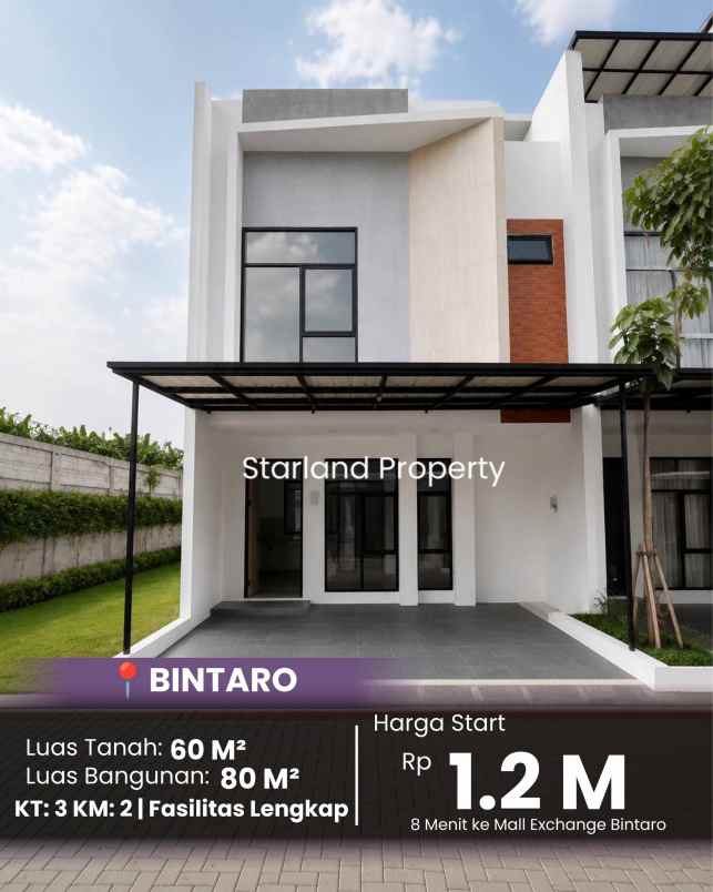 rumah 2 5 lantai di bintaro cuma 1 2 m an dp 0 pula