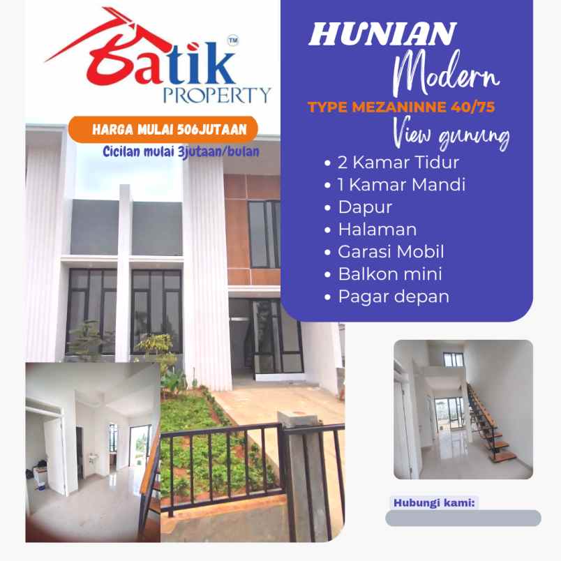 rumah dijual cluster sakura puri harmoni pasir mukti