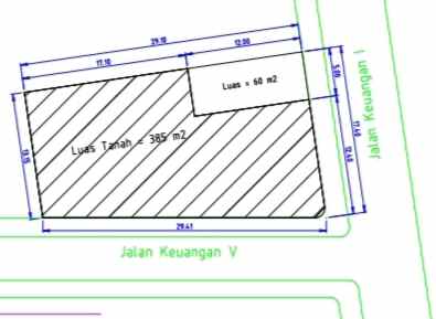 rumah hitung tanah luas 385m2 cilandak jakarta selatan