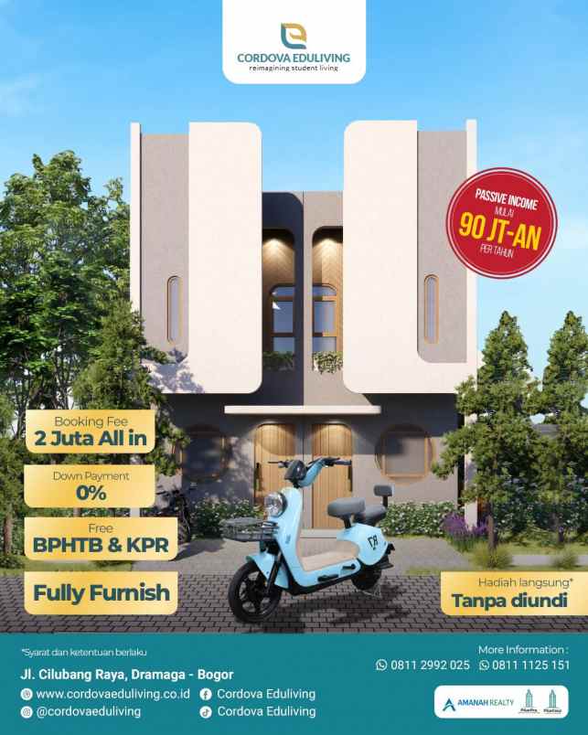 rumah kos 2 lantai 5 kamar cordova eduliving