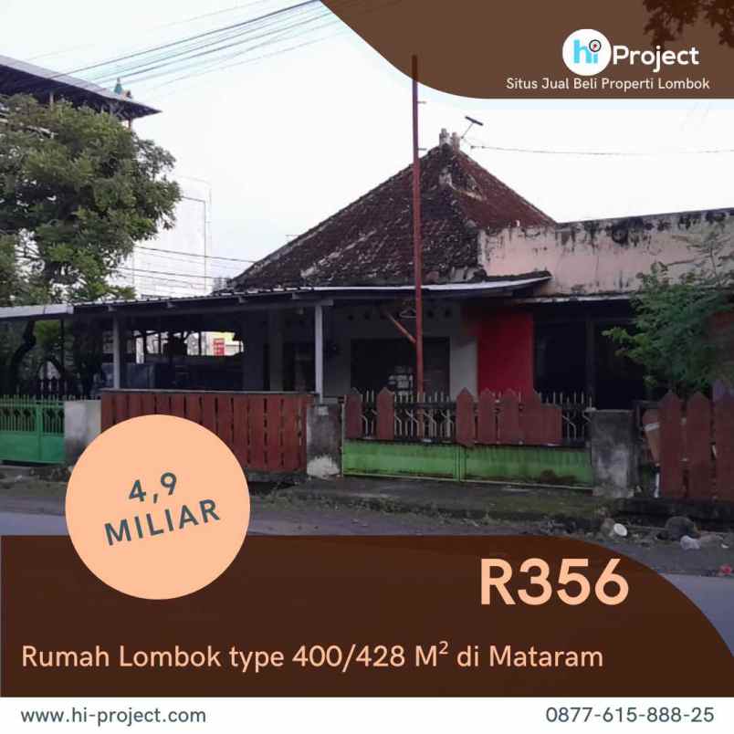 rumah lombok type 400 428 m di mataram r356