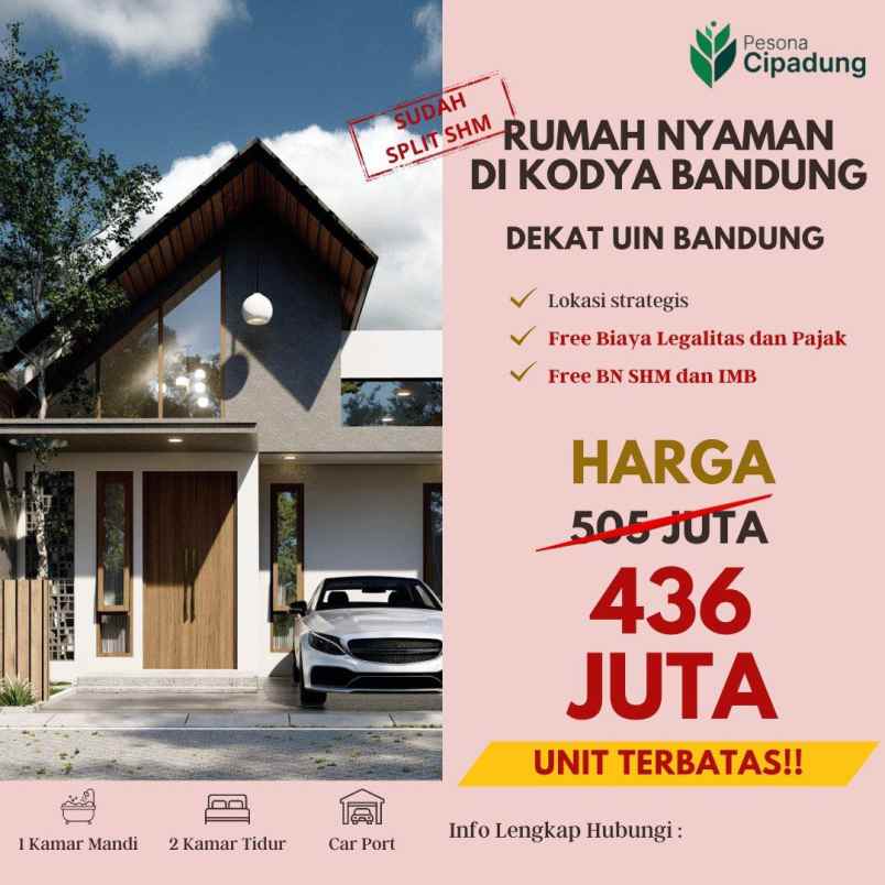 rumah murah di kota bandung timur fasilitas terlengkap