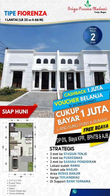 rumah siap huni 3 menit ke stasiun tenjo