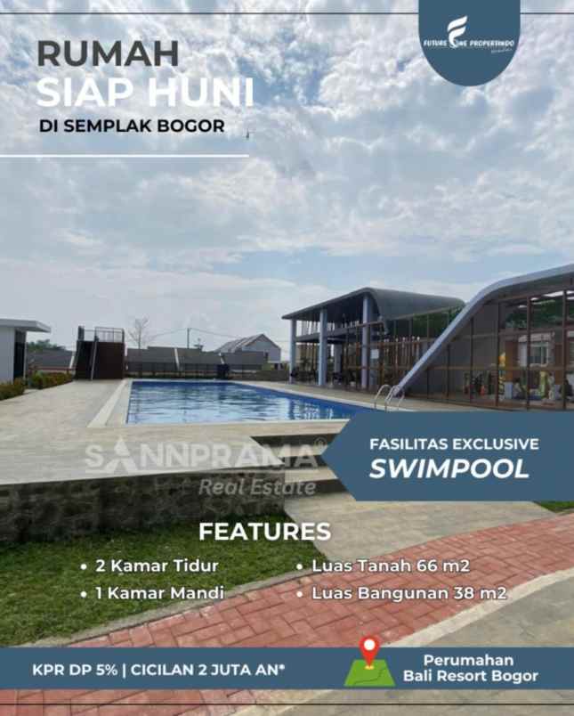 rumah siap huni di perumahan bali resorts bogor