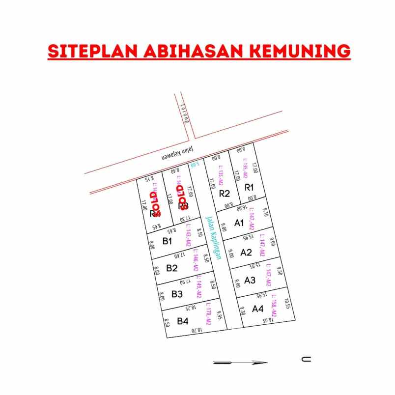 tanah dijual kota palembang area kemuning belakang ptc