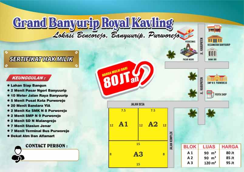 tanah kavling premium lokasi banyurip