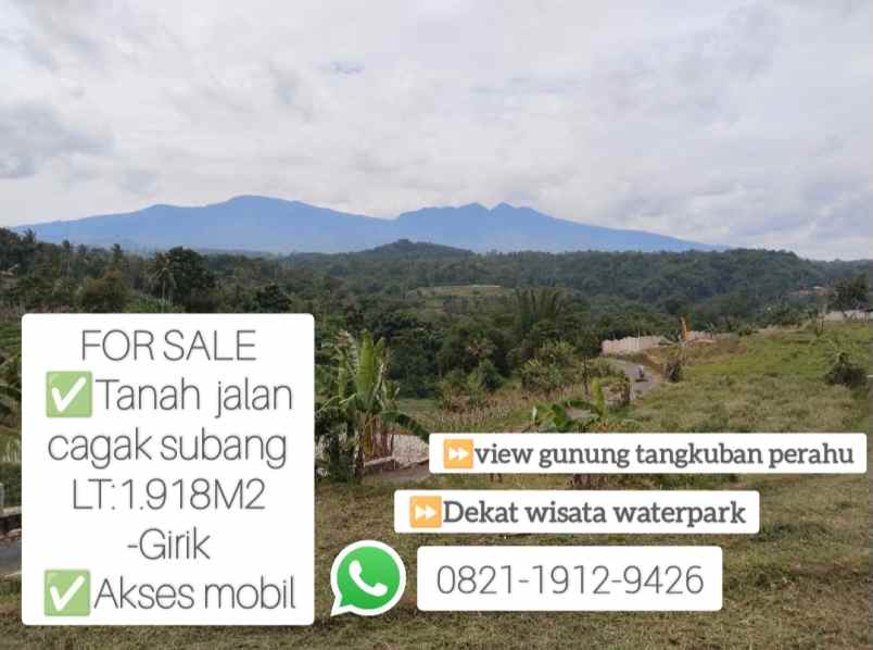 tanah view tangkuban perahu jalan cagak subang