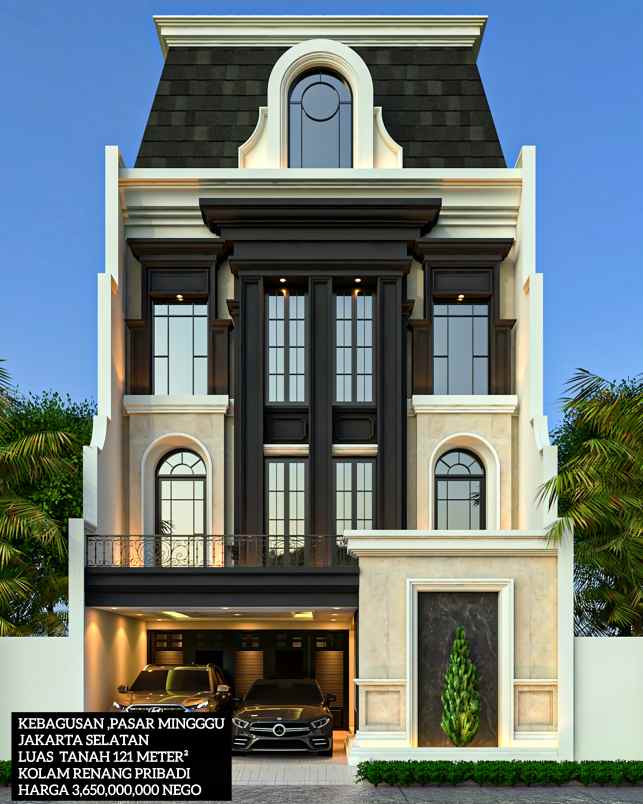 townhouse at kebagusan lt 121 kolam renang pribadi