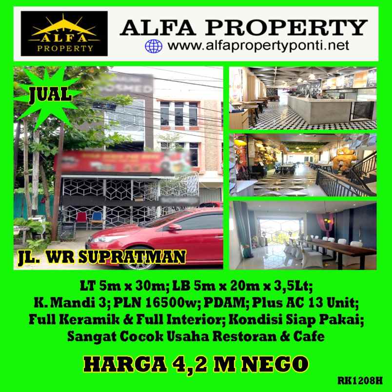 alfa property ruko jalan wr supratman kota pontianak