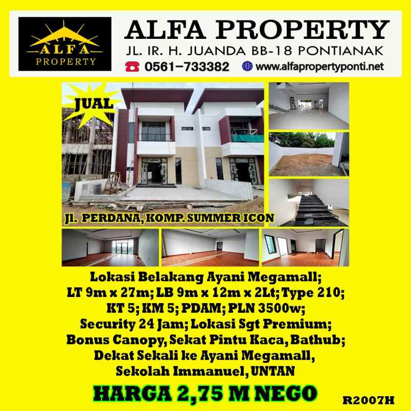 alfa property rumah summer icon kota pontianak