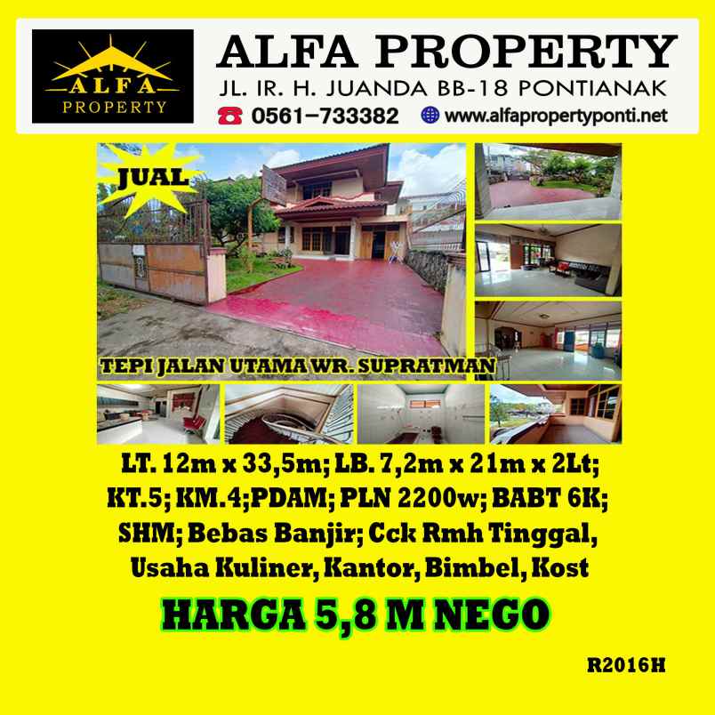 alfa property rumah wr supratman kota pontianak