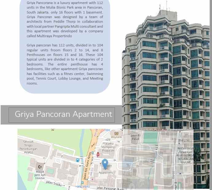 dijual apartemen apartment griya pancoran