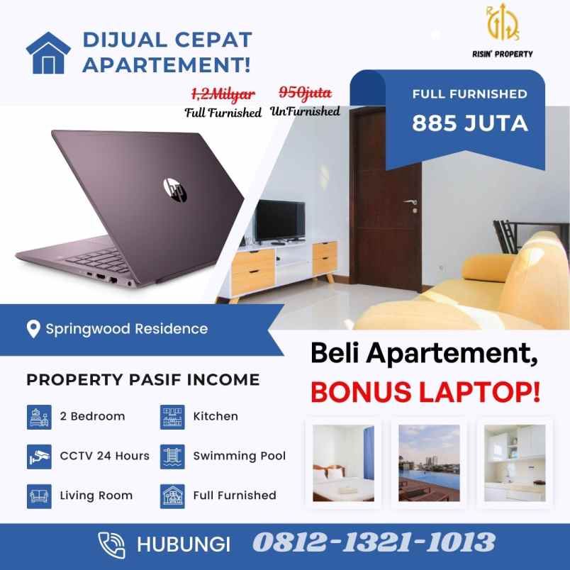 dijual bu cepat apartement springwood residence