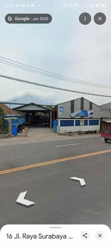 dijual gudang 0 jl raya pandaan