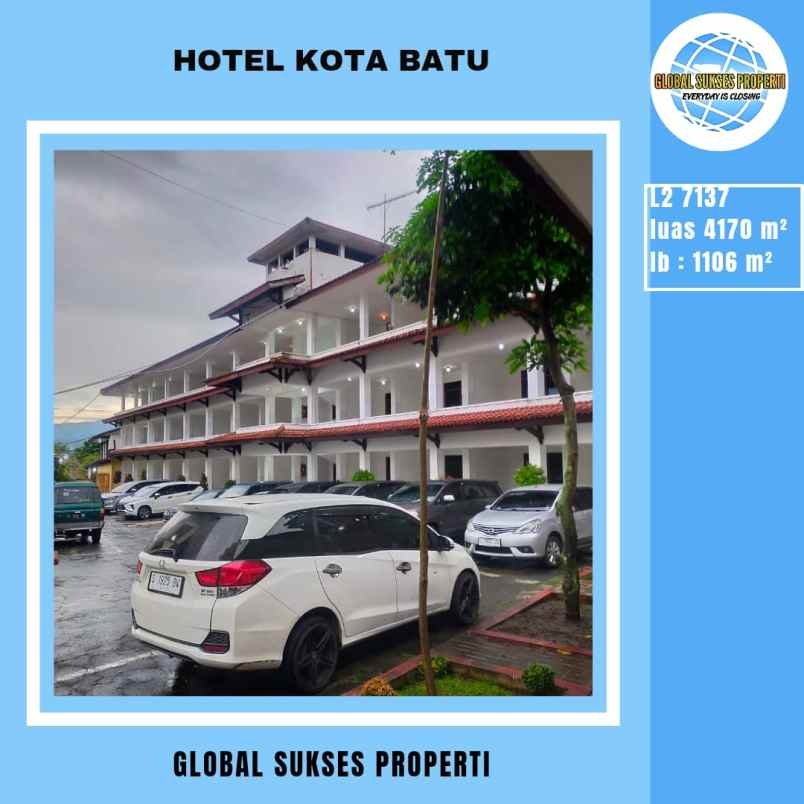 dijual hotel dekat dengan balai kota