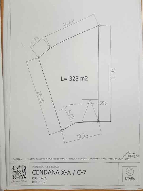 dijual kavling pondok cendana suvarna padi tangerang