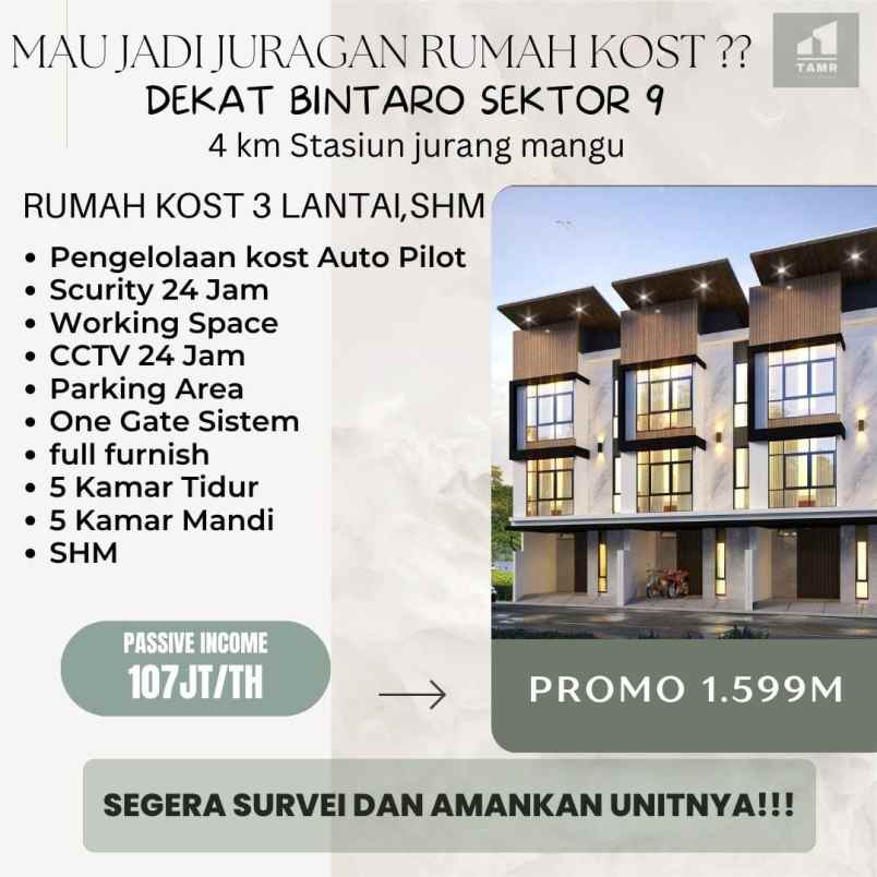 dijual kost bintaro sektor 9