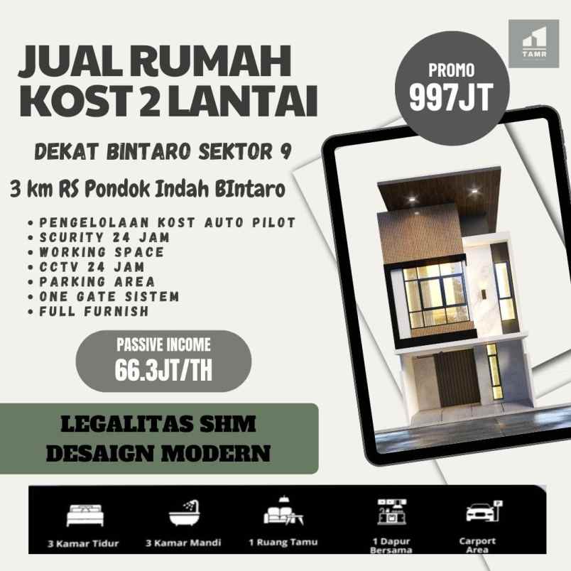 dijual kost bintaro sektor 9