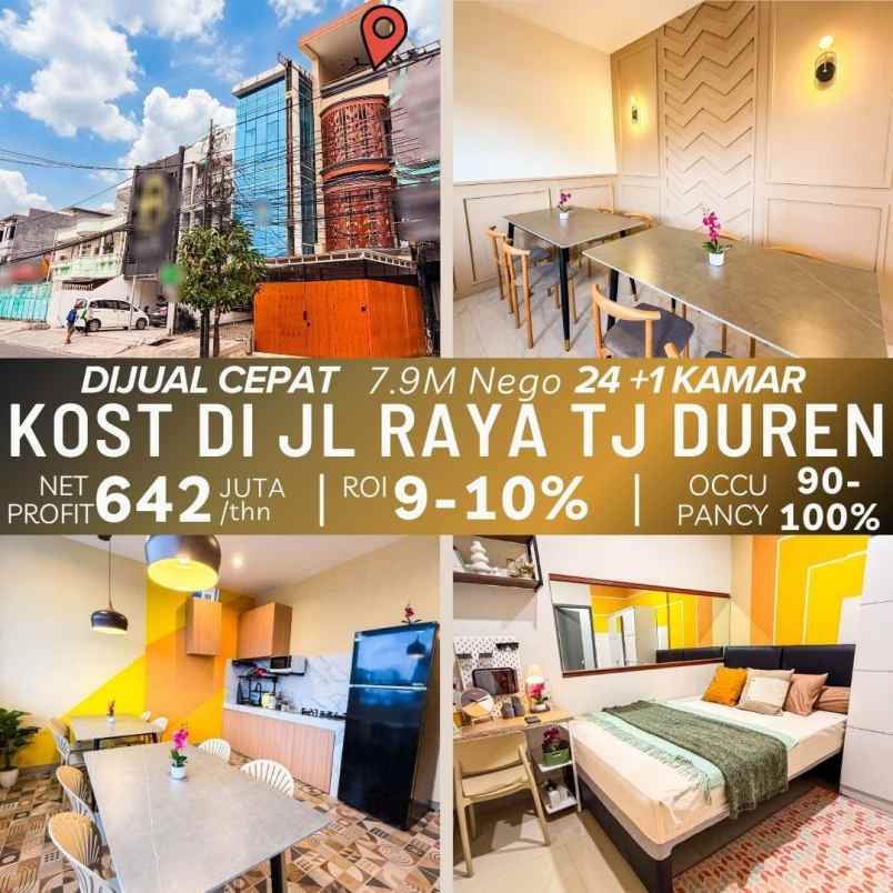 dijual kost jl tanjung duren raya