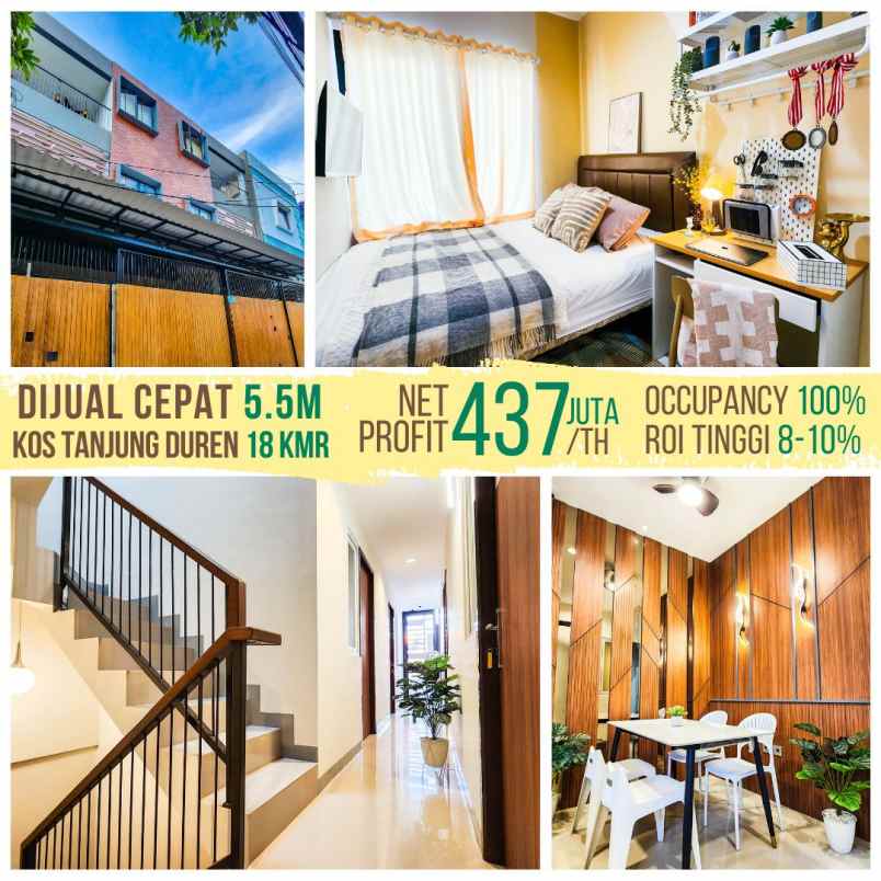 dijual kost jln tanjung duren timur