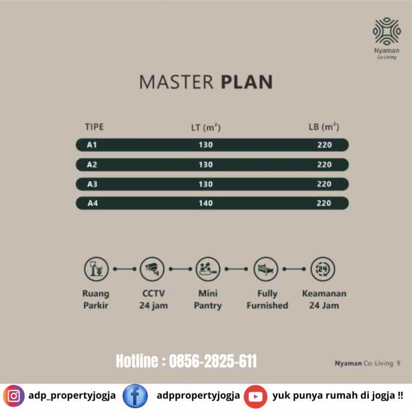 dijual kost pandega padma catur