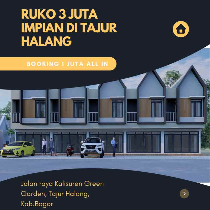 dijual ruko gudang kantor jalan raya kalisuren