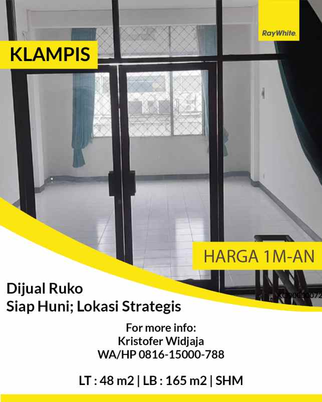 dijual ruko gudang kantor klampis megah surabaya