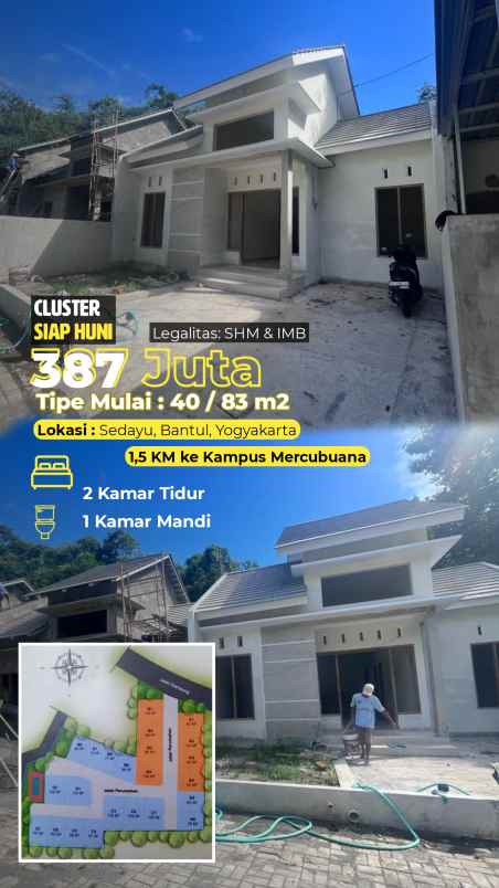 dijual rumah 1 km kampus mercubuana