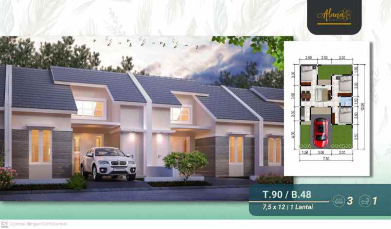 dijual rumah alana regency tambak oso