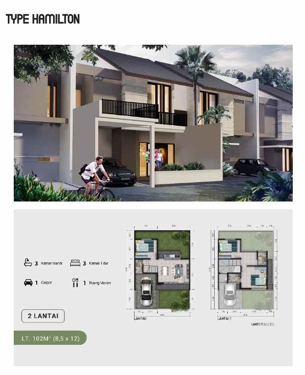 dijual rumah ambrosia residence