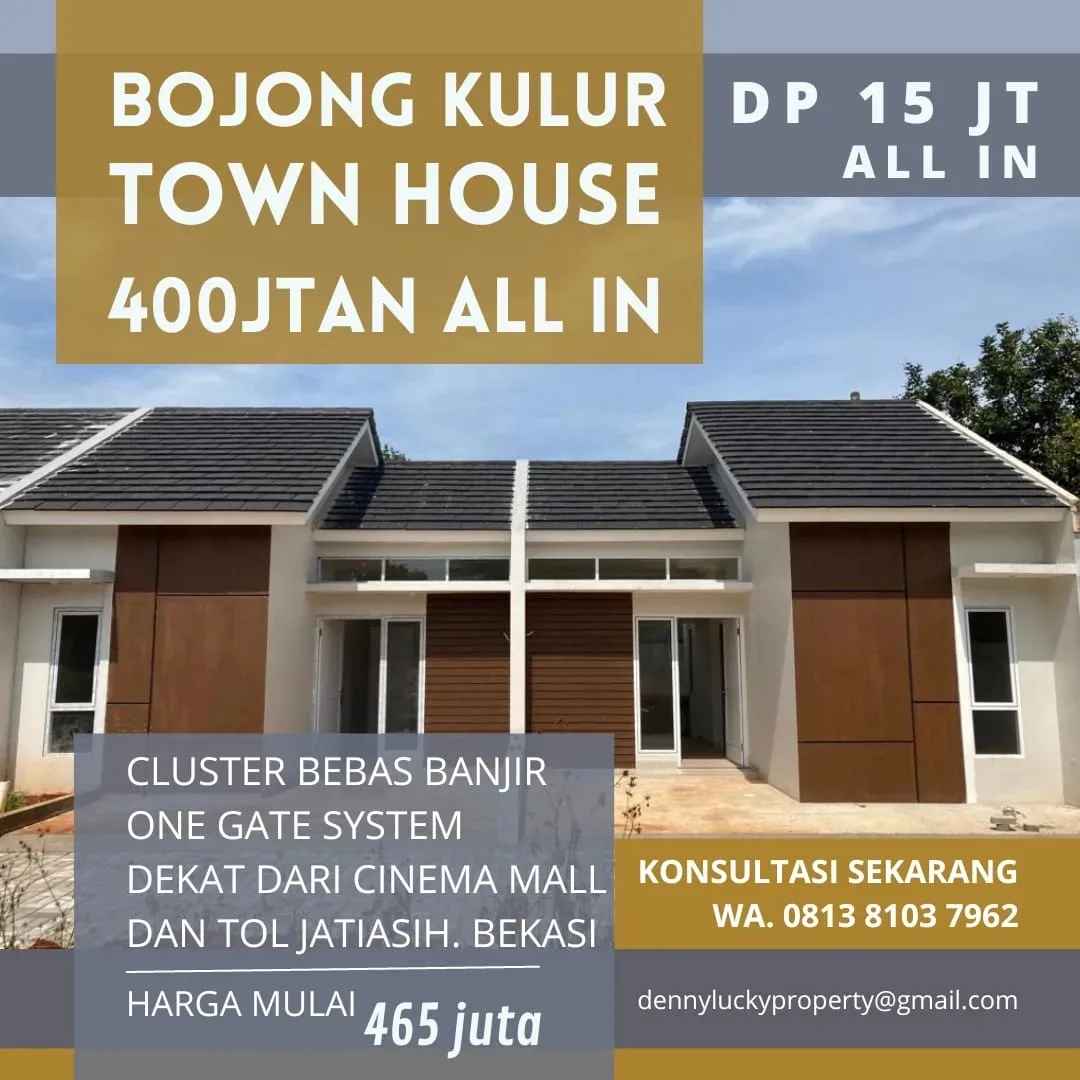 dijual rumah bojong kulur jatiasih