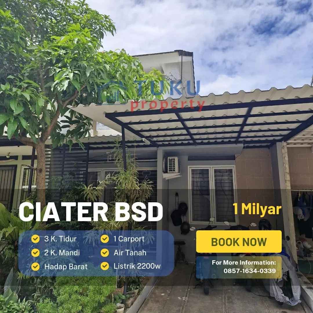 dijual rumah ciater bsd serpong pamulang