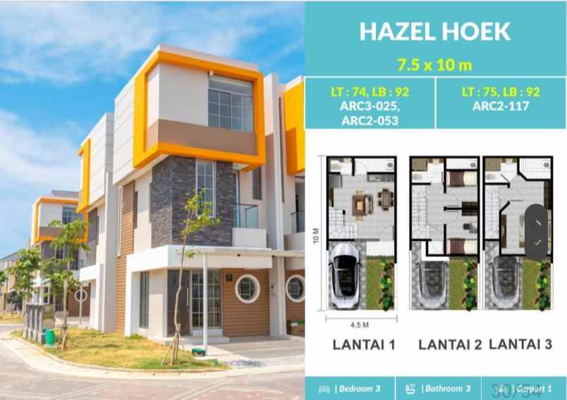 dijual rumah cluster arcadia pik2