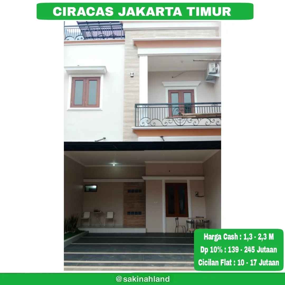 dijual rumah dalam cluster di ciracas jakarta timur