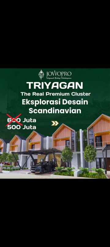 dijual rumah dekat palur plaza di triyagan mojolaban