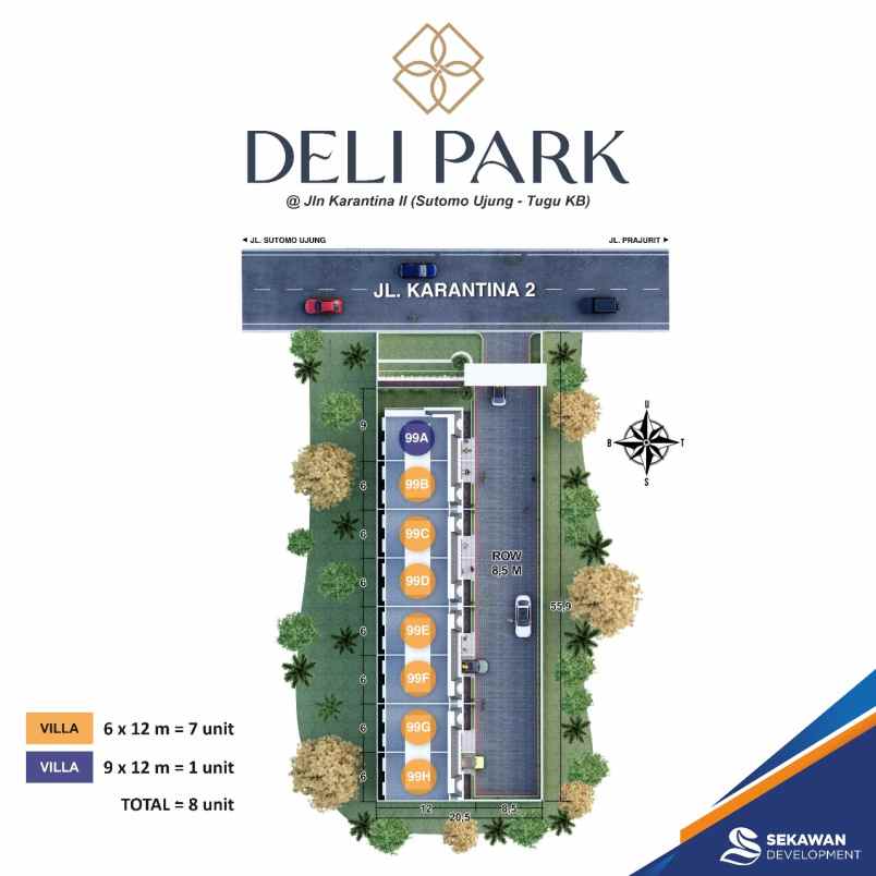 dijual rumah deli park private