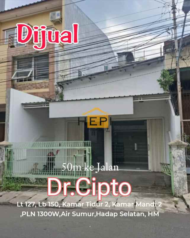 dijual rumah di 50m ke dr cipto semarang