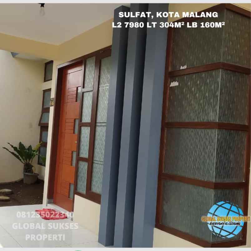 dijual rumah di jalan sulfat