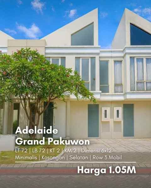 dijual rumah grand pakuwon adelaide